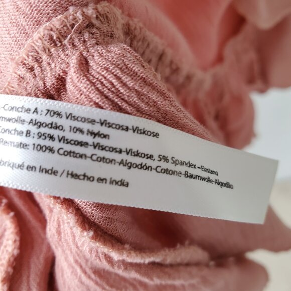 Free People One Adella Slip Dress Rose Pink Boho Lace Crochet Lacey XS - Picture 12 of 16